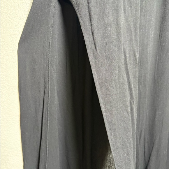 Kona Sol Black Pull On Wide Leg Beach, Swim Pants Slit Legs Wrap Front. - Picture 9 of 12